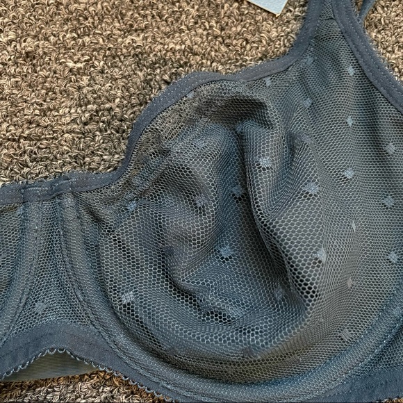 Lou Paris Perfect Blue Polka Dot Bra and Underwear Set NWT - Picture 3 of 10